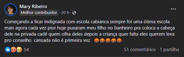 Noticias de Araras | Mãe de aluno denuncia intimidação vexatória no banheiro e agressão na E.E. Profª "Yolanda Salles Cabianca" em Araras, SP Noticias de Araras | Mãe de aluno denuncia intimidação vexatória no banheiro e agressão na E.E. Profª "Yolanda Salles Cabianca" em Araras, SP