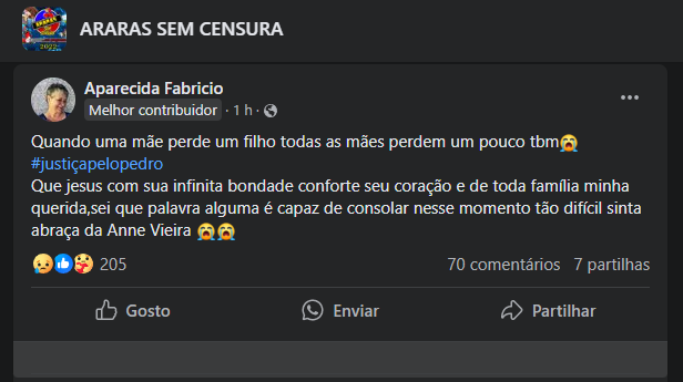 Noticias de Araras | População clama por #justiçapelopedro após morte violenta de jovem em Araras, SP Noticias de Araras | População clama por #justiçapelopedro após morte violenta de jovem em Araras, SP