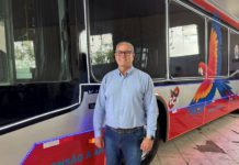 Presidente do SMTCA acompanha chegada de ônibus com luzes natalinas e ampliação da estrutura e renovação de frota da Expresso Auto Bus em Araras, SP